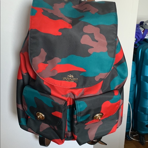 Limited Edition Camouflage Coach Backpack - Picture 3 of 3